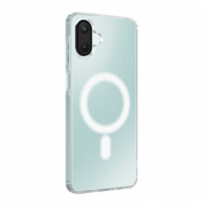 Пластиковая накладка Clear Case с MagSafe совместимая с Samsung А07 прозрачная