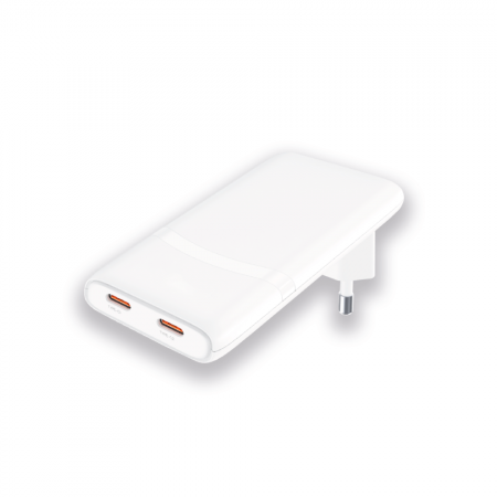 Сетевое зарядное устройство Cabal Premium для Apple СP-TCH-652-2 65W GaN+PD (2*USB-C) series белый