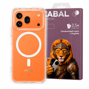 Противоударная накладка Cabal Premium Clear Case c MagSafe для Honor 600 Pro прозрачная