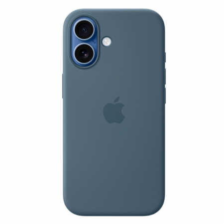 Накладка Silicone Case с MagSafe совместимая с iPhone 17 синяя SZ