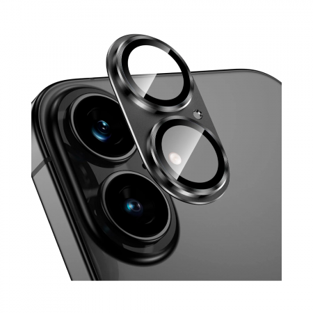 Защитное стекло на модуль камеры WIWU Armor Deck Lens Protector совместимое с iPhone 17 Black (черное)