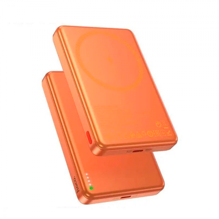 Внешний аккумулятор Hoco 10000 mAh Q26A Ultra Slim Power Bank (оранжевый) - фото 2