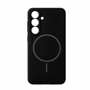 Накладка Silicone Case с MagSafe совместимая с Samsung S25 Plus/S24 Plus черная