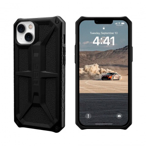 Противоударная пластиковая накладка UAG Monarch совместимая с iPhone 14 Plus черная