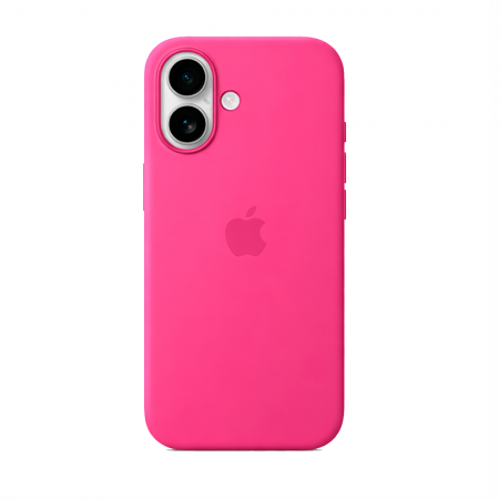 Накладка Silicone Case с MagSafe совместимая с iPhone 16 розовая SZ