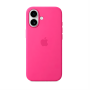 Накладка Silicone Case с MagSafe совместимая с iPhone 16 розовая SZ