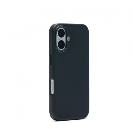 Накладка из эко-кожи Kzdoo Mag Noble Collection совместимая с iPhone 16 Plus черная - фото 2