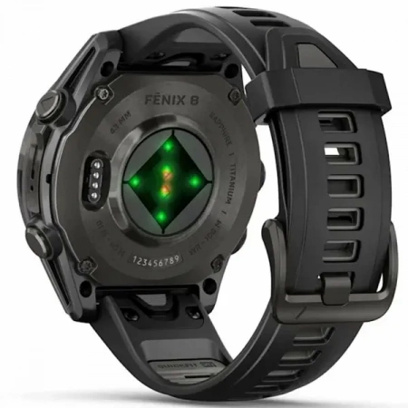 Умные Часы Garmin Fenix 8 43 mm Amoled Sapphire GPS Watch серый титан с силиконовым черным ремешком (Carbon DLC titanium silicone band) (010-02903-28) - фото 3