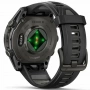 Умные Часы Garmin Fenix 8 43 mm Amoled Sapphire GPS Watch серый титан с силиконовым черным ремешком (Carbon DLC titanium silicone band) (010-02903-28)