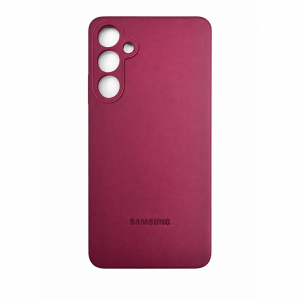 Накладка Silicone Case совместимая с Samsung S24 FE бордовая (SC)