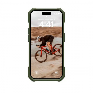 Противоударная накладка UAG Essential Armor с MagSafe совместимая с iPhone 15 Pro зеленая