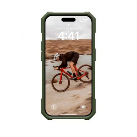 Противоударная накладка UAG Essential Armor с MagSafe совместимая с iPhone 15 Pro зеленая - фото 5