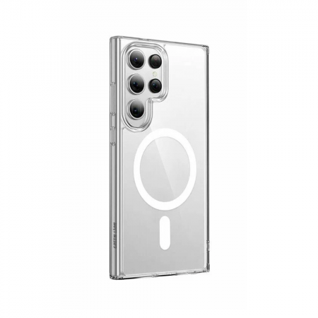 Пластиковая накладка Monarch Premium с MagSafe совместимый с Samsung S25 Ultra прозрачная