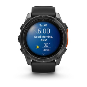 Умные часы Garmin Fenix 8 51 mm AMOLED Slate Gray with Black Silicone Band (черный силикон) (010-02905-00)