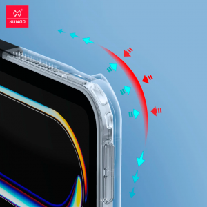 Противоударная накладка Xundd совместимый с iPad Pro 11" (2024) прозрачный с черными бортами