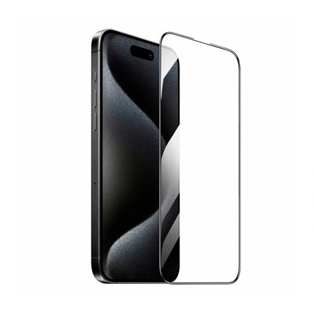 Защитное стекло совместимое с iPhone 16 Pro Max/17 Pro Max полноэкранное черное