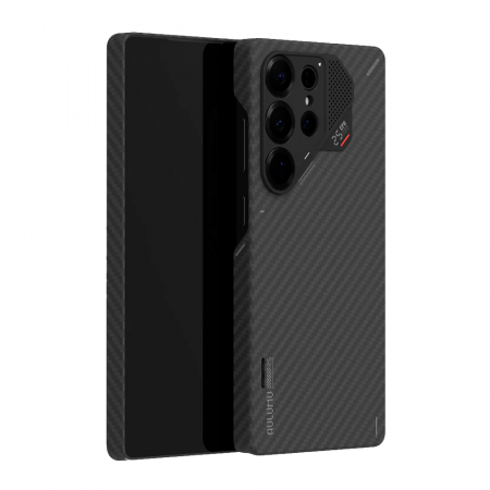Кевларовая накладка Aulumu Aramid Fiber Case совместимая с Samsung S25 Ultra черная