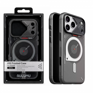 Противоударная накладка Aulumu Frosted Case с MagSafe совместимая с iPhone 18 Pro/17 Pro затемненная матовая