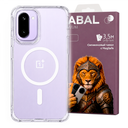 Противоударная накладка Cabal Premium Clear Case c MagSafe для OnePlus 15R прозрачная