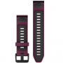 Оригинальный силиконовый ремешок для Garmin Fenix 8 43mm Quickfit 20 mm (Merlot/Graphite) (фиолетовый) (010-13391-04)