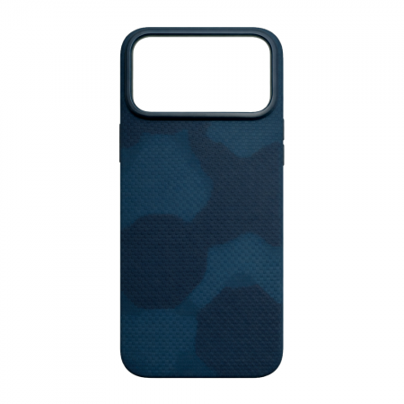Кевларовая накладка Momax Aramid c MagSafe совместимая с iPhone 17 Pro Blue (синий)