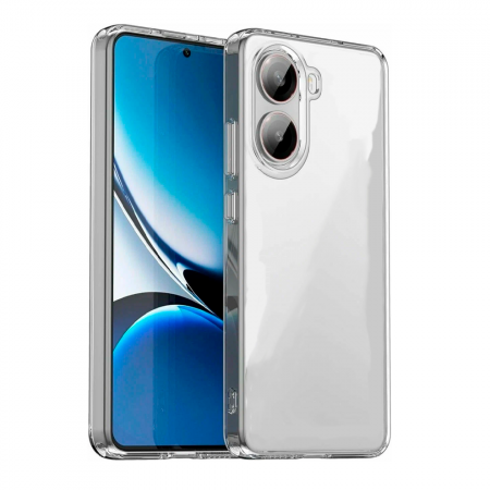 Силиконовая накладка совместимая с ПОКО X7 Pro прозрачная