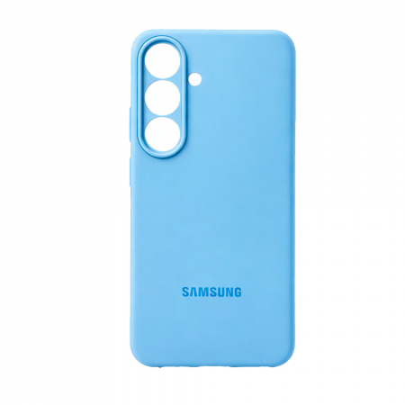 Накладка Silicone Case совместимая с Samsung S25/S24 голубая MG
