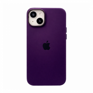 Силиконовая накладка Silicone Case с MagSafe совместимая с iPhone 14 Plus темно-фиолетовая UAE