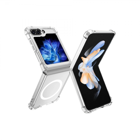 Противоударная накладка Cabal Premium Clear Case c MagSafe совместимая с Samsung Galaxy Z Flip6/ Flip7 FE прозрачная - фото 2