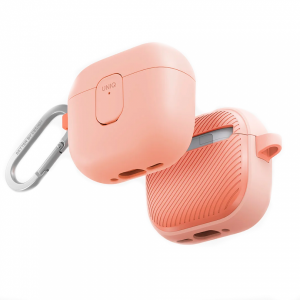 Пластиковый чехол Uniq Clyde совместимый с AirPods 4 розовый