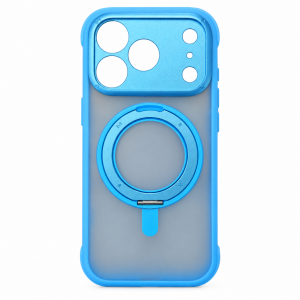 Противоударная накладка с кольцом Momax Hoop с MagSafe совместимая с iPhone 18 Pro/17 Pro голубая