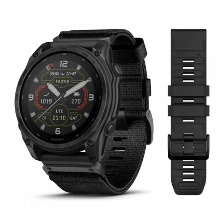 Умные часы Gаrmin ТACTIX 8 51мм Elite Sоlar Sаpрhirе DLC titanium with black silicone band (чеpный титан с черным ремешком) (010-03407-10)