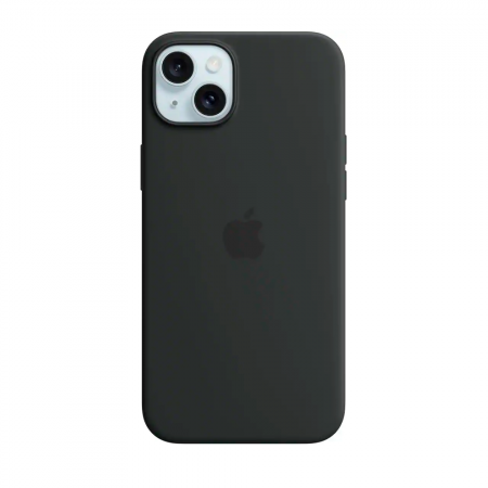 Накладка Silicone Case с MagSafe совместимая с iPhone 15 Plus черная UAE