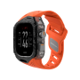 Карбоновый кейс с ремешком Aulumu A01 совместимый с Apple Watch Ultra 49mm черный/оранжевый