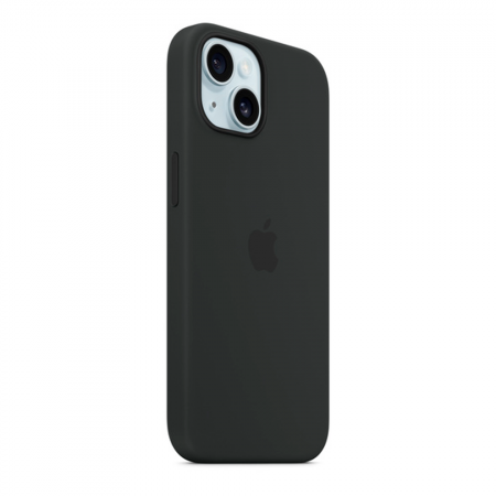Накладка Silicone Case с MagSafe совместимая с iPhone 15 Plus черная SZ - фото 2