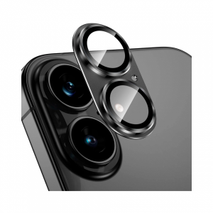 Защитное стекло на модуль камеры WIWU Armor Deck Lens Protector совместимое с iPhone 17 Black (черное)