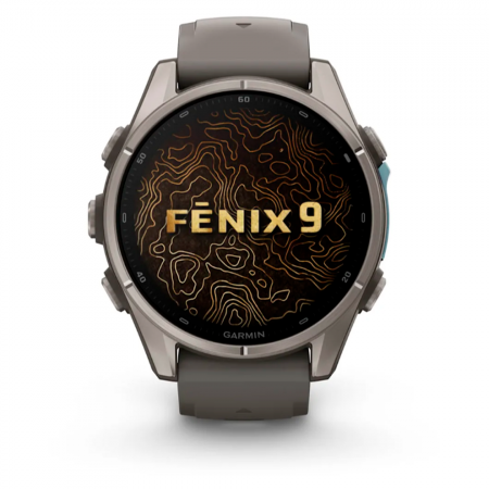 Умные Часы Garmin Fenix 9 43 mm AMOLED titanium with silicone band Титан с селиконовым ремешком (серая галька) (010-04761-15) - фото 2