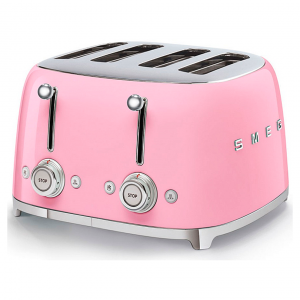 Тостер SMEG TSF03PKEU, 4 ломтика, цвет розовый