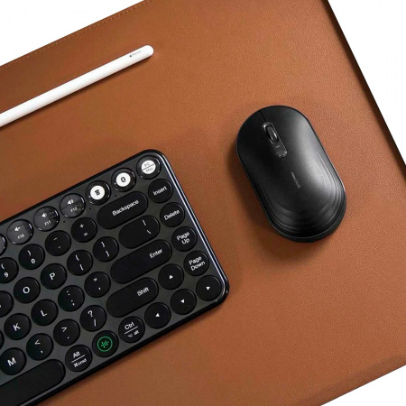 Коврик для компьютерной мыши MIIIW Oversized Leather Cork Mouse Brown (коричневая) - фото 4