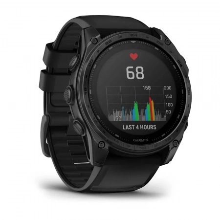 Умные часы Gаrmin ТACTIX 8 51мм Elite Sоlar Sаpрhirе DLC titanium with black silicone band (чеpный титан с черным ремешком) (010-03407-10) - фото 4