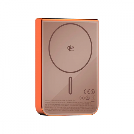 Внешний аккумулятор Momax S.Pass Ultra Slim с MagSafe 10000 mAh оранжевый CCC - фото 2