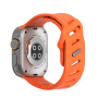 Ремешок Aulumu A02 совместимый с Apple Watch (44-45-46-49mm) силикон оранжевый
