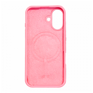 Накладка Silicone Case Mutural с MagSafe совместимая с iPhone 17 розовая