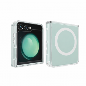 Силиконовая накладка PIBLUE Protective Shell с MagSafe совместимый с Samsung Z Flip6/Flip 7FE прозрачная