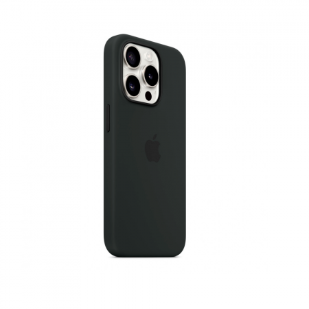 Накладка Silicone Case с MagSafe совместимая с iPhone 15 Pro черная SZ - фото 2