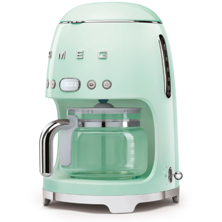 Капельная кофеварка SMEG DCF02PGEU, 10 чашек, 1,4 л, цвет пастельный зеленый