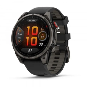 Умные часы Garmin Fenix 8 Pro 51mm AMOLED Sapphire Carbon Gray DLC Titanium Black/Pebble Gray Silicone Band (010-03199-00)