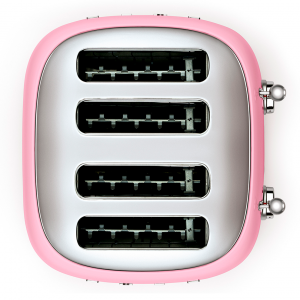 Тостер SMEG TSF03PKEU, 4 ломтика, цвет розовый