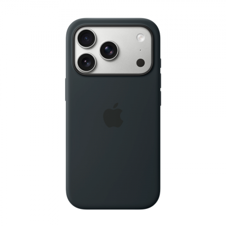 Накладка Silicone Case с MagSafe совместимая с iPhone 17 Pro Max черная LB