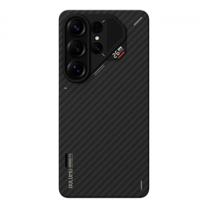 Кевларовая накладка Aulumu Aramid Fiber Case совместимая с Samsung S26 Ultra черная